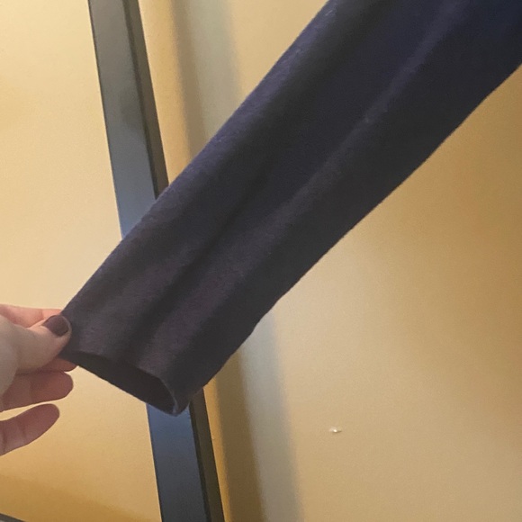 Eileen Fisher Deep Blue V-Neck Top - Picture 3 of 5